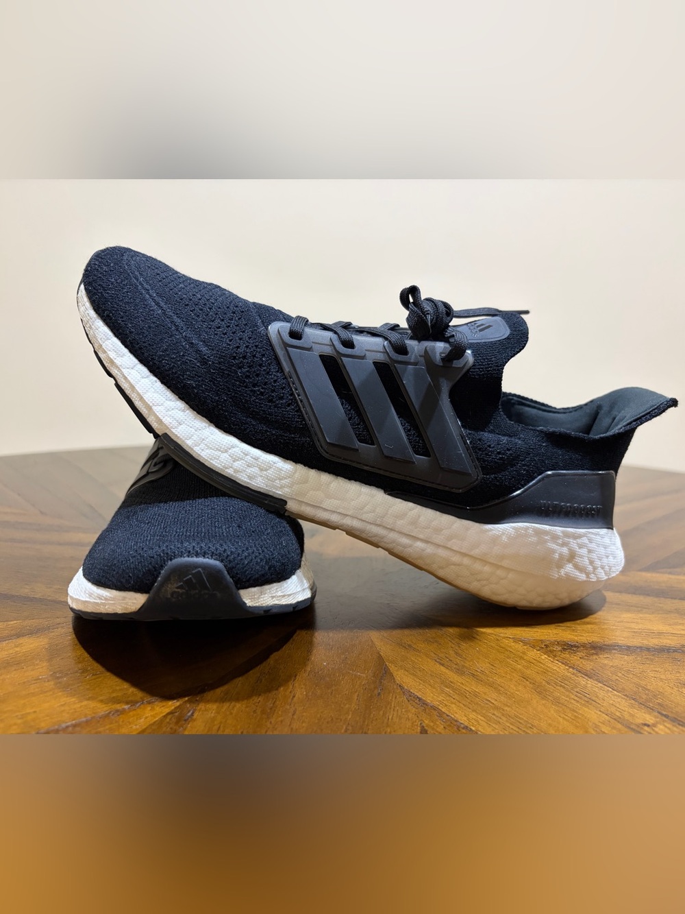 Adidas Men’s Ultraboost 21 Sneakers - Black & White - Size 9